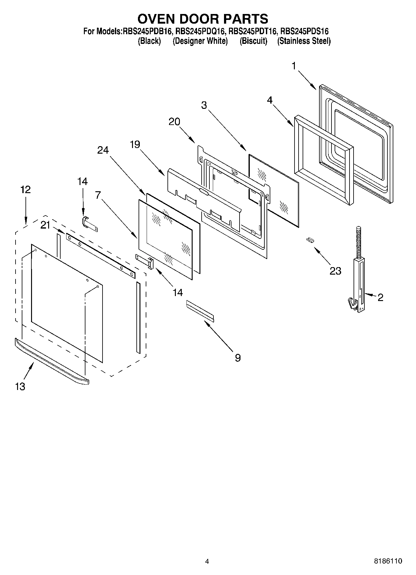 03 - OVEN DOOR PARTS