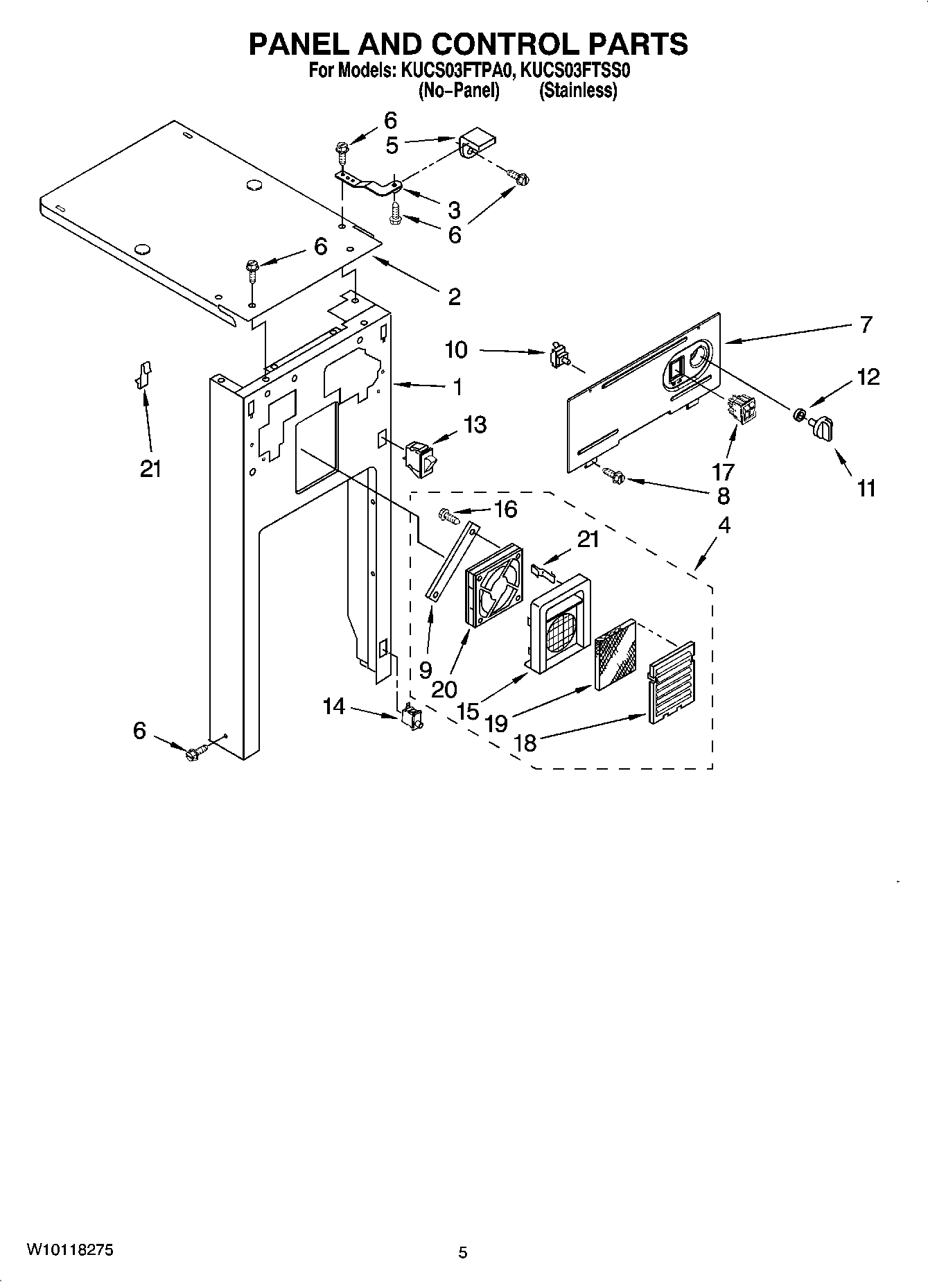 05 - PANEL AND CONTROL PARTS