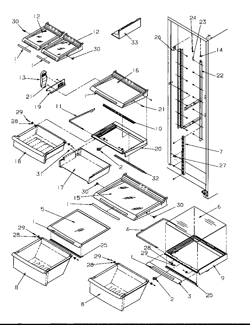 13 - REF SHELVING AND DRAWERS