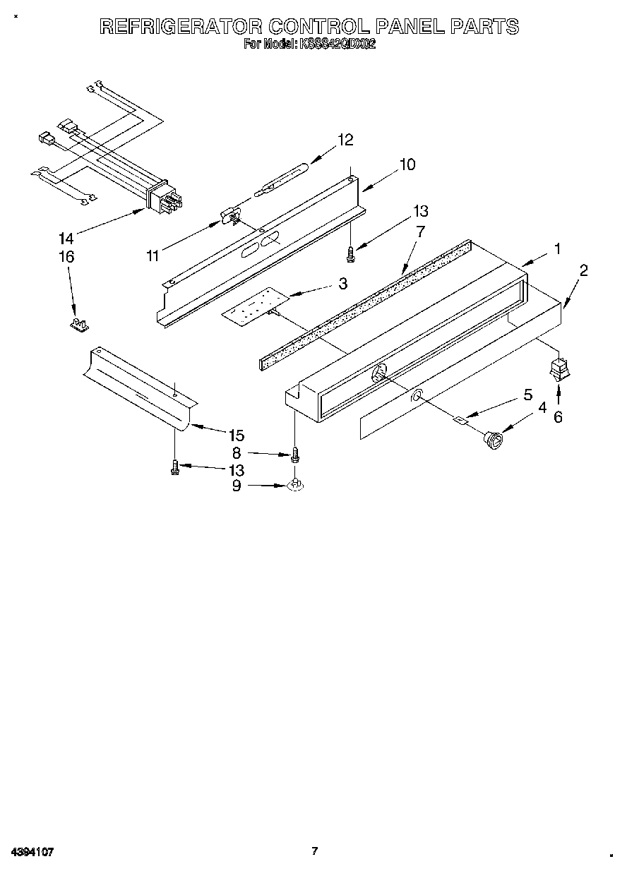 05 - REFRIGERATOR CONTROL PANEL