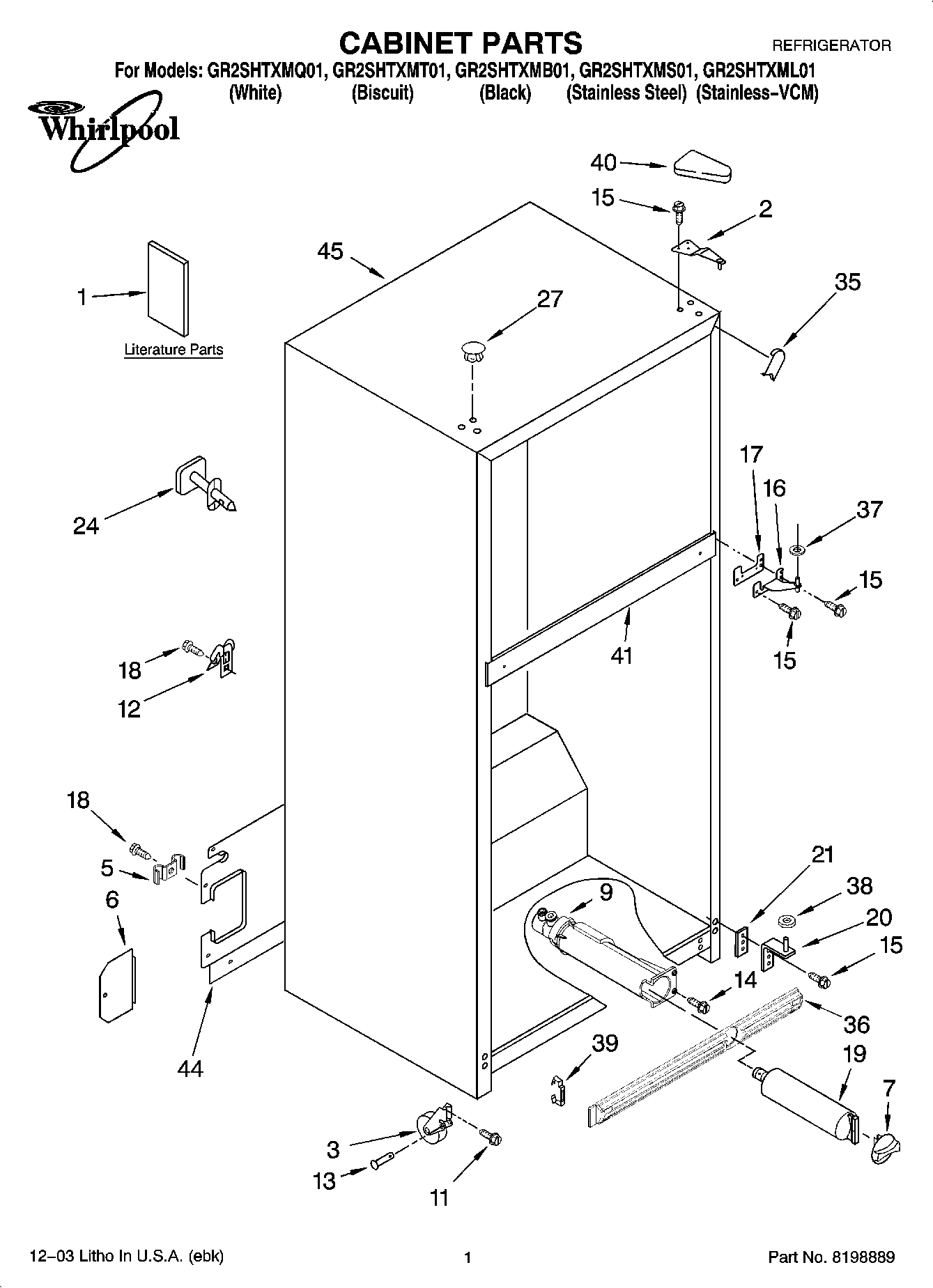 01 - CABINET PARTS