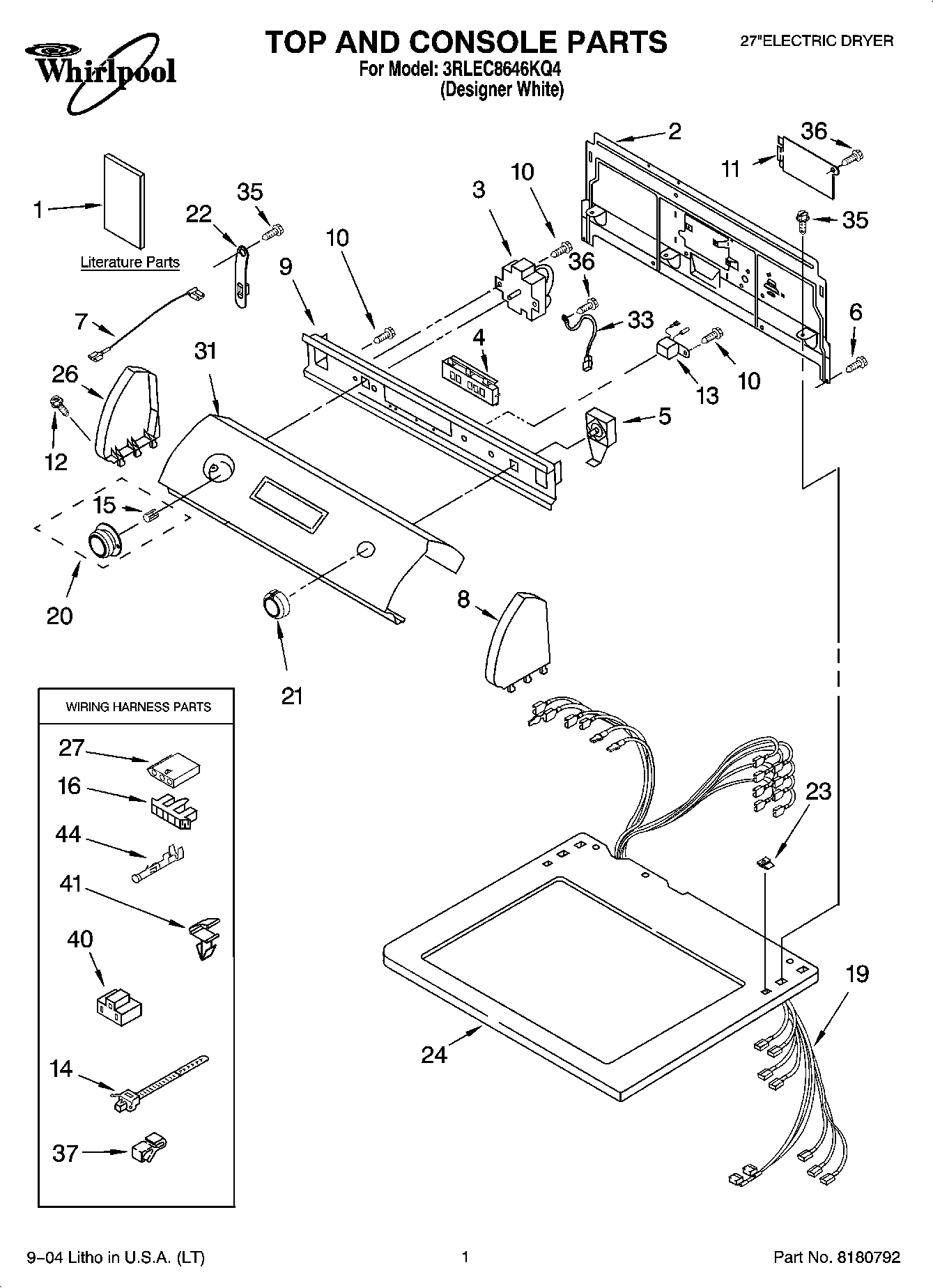 01 - TOP AND CONSOLE PARTS