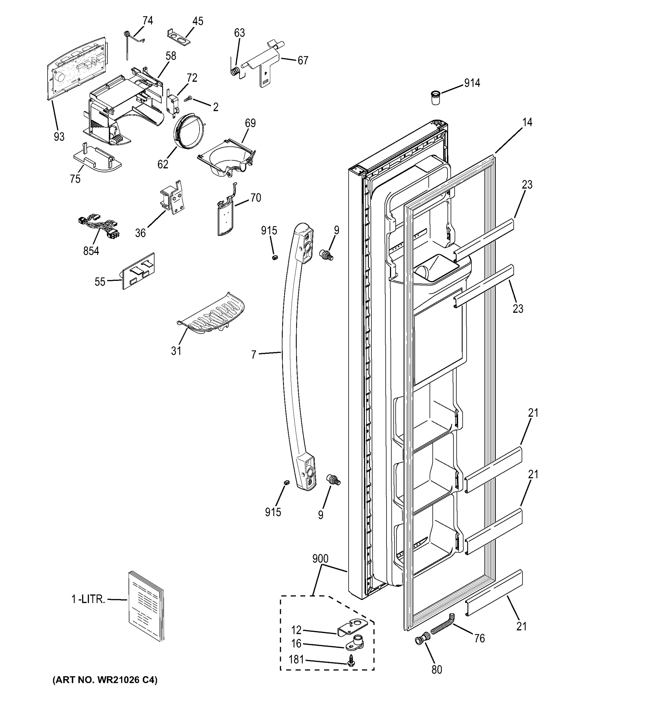 FREEZER DOOR