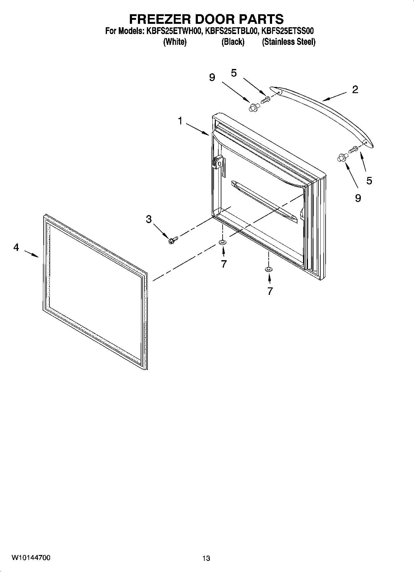 07 - FREEZER DOOR PARTS
