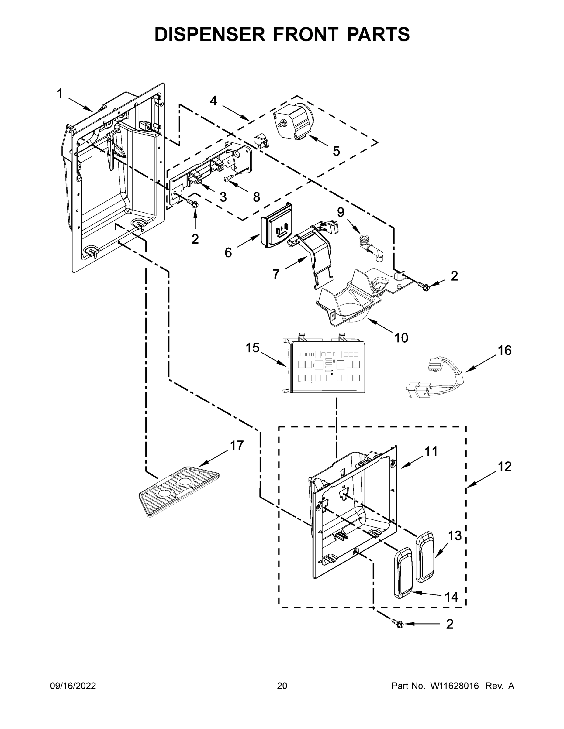 11 - DISPENSER FRONT PARTS