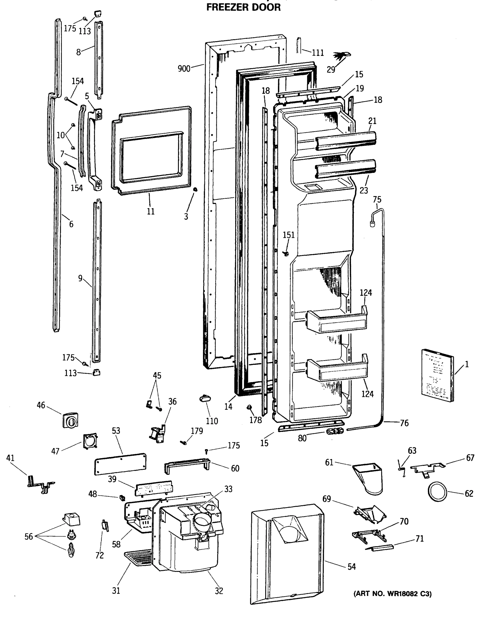FREEZER DOOR