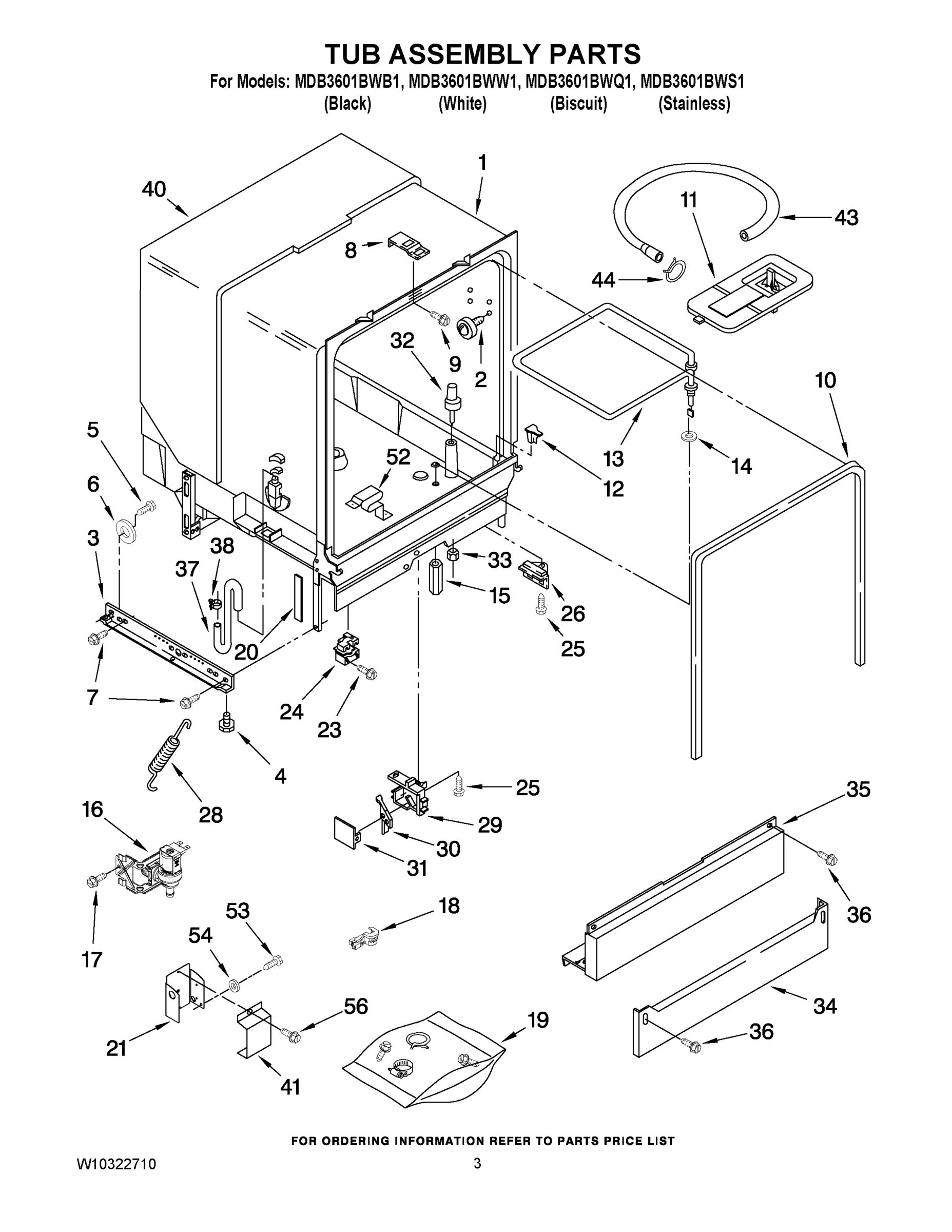 03 - TUB ASSEMBLY PARTS