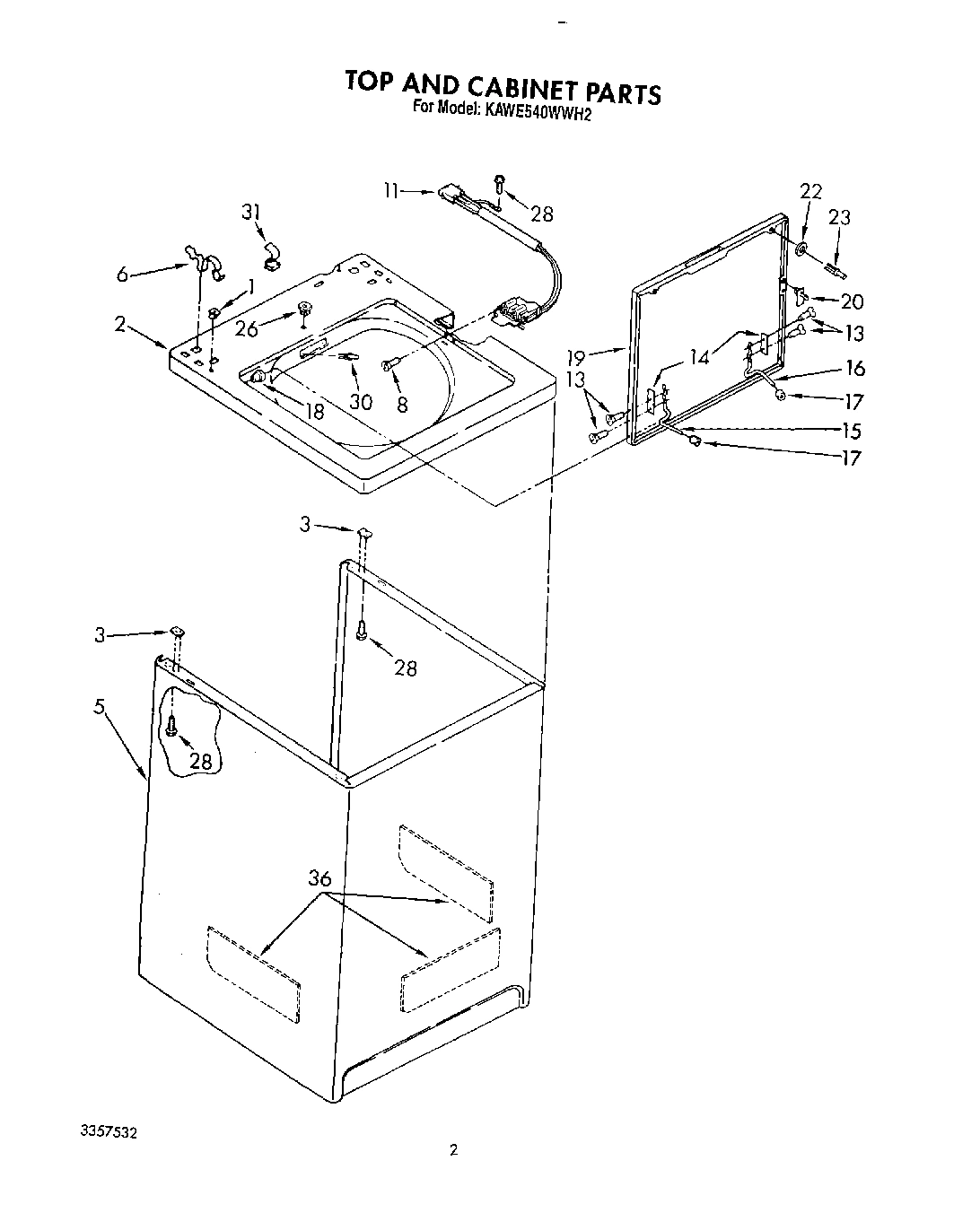 02 - TOP AND CABINET, LIT/OPTIONAL