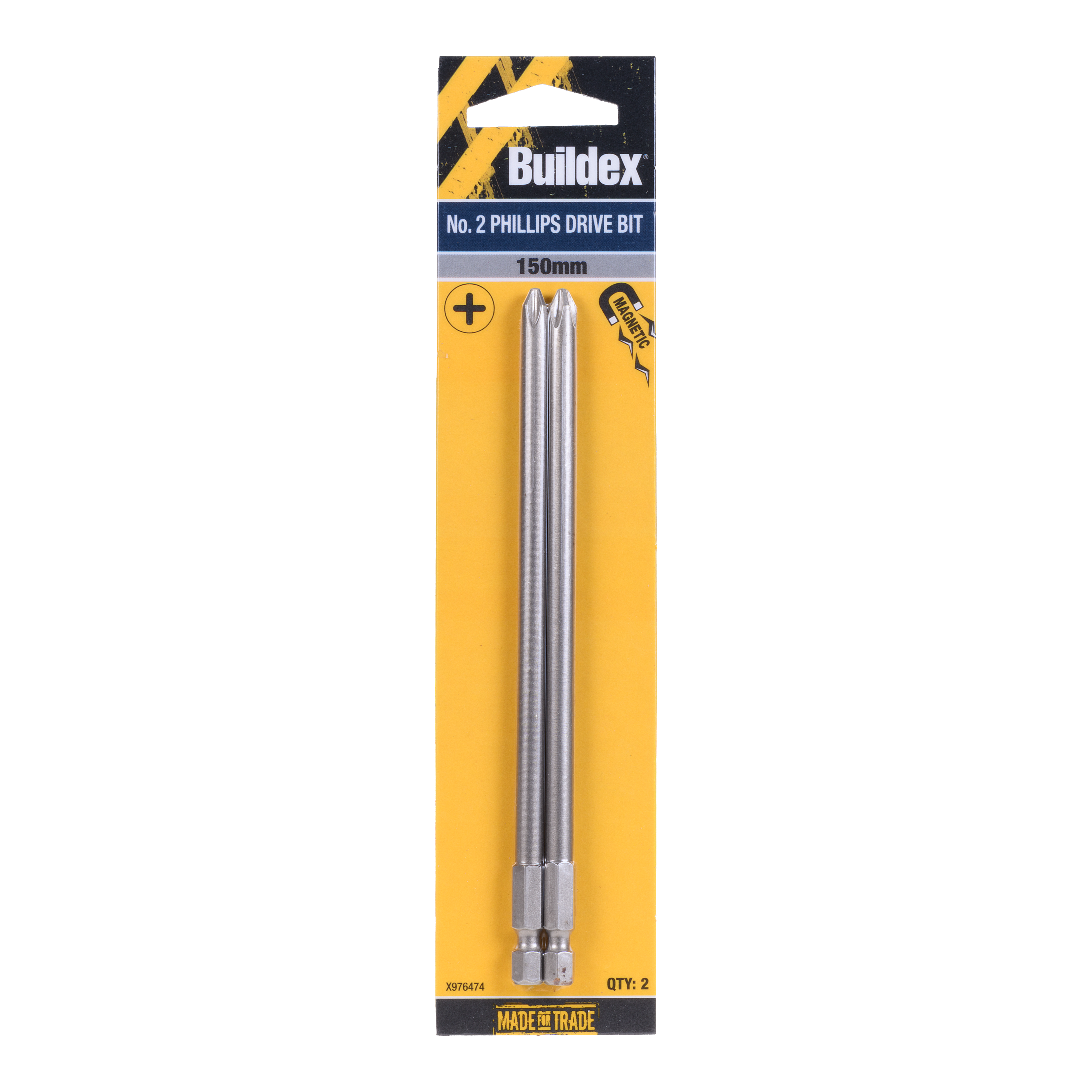Buildex® No. 2 Phillips Drive Bit – 150mm – 2 Pack
