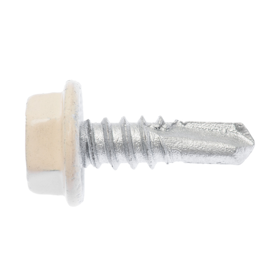 Buildex® Metal TEKS® Screws 10G x 16mm – Classic Cream – Hex Head no Seal – Climaseal® 4 – 100 Pack