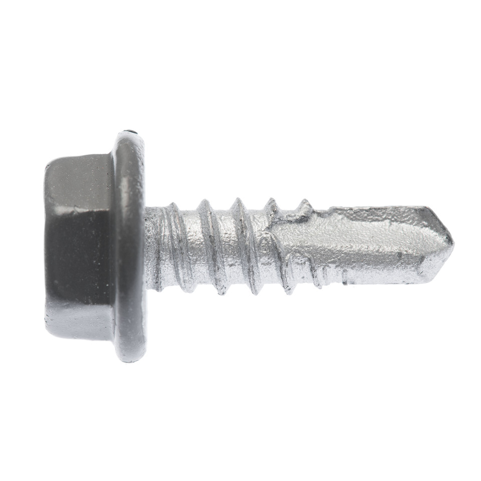 Buildex® Metal TEKS® Screws 10G x 16mm – Woodland Grey – Hex Head no Seal – Climaseal® 4 – 100 Pack