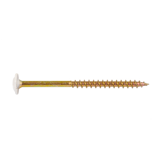 Buildex® Cabinet Screws 10G x 75mm – White Low Profile Head – Zinc Plated – 50 Pack