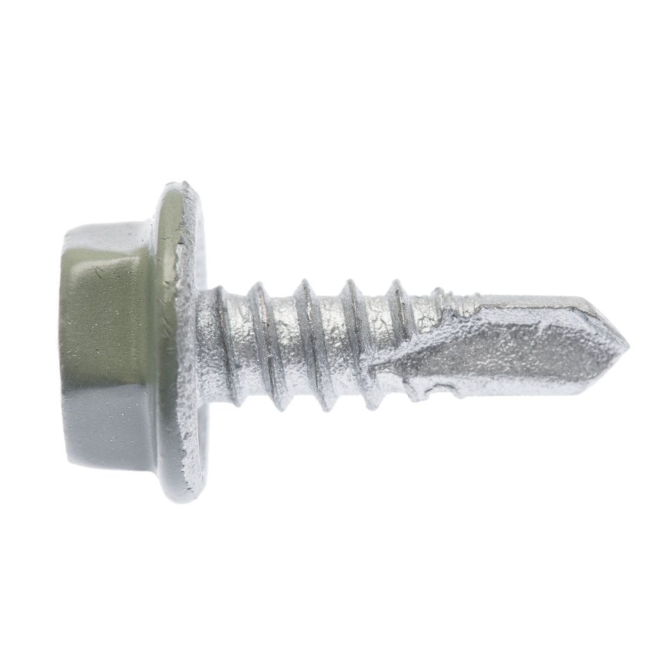Buildex® Metal TEKS® Screws 10G x 16mm – Pale Eucalypt – Hex Head no Seal – Climaseal® 4 – 100 Pack